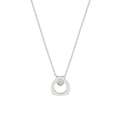 MICHAEL M Necklaces 14K White Gold Signature Hidden Bail Pendant P431