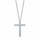 MICHAEL M Necklaces 14K White Gold Small Diamond Cross Pendant P139S-WG