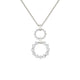 MICHAEL M Necklaces 14K White Gold Two Ring Cloud Drop Pendant P386-S