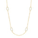 MICHAEL M Necklaces 14K Yellow Gold / 32" Pavé Link Station Necklace CN519