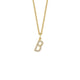 MICHAEL M Necklaces 14K Yellow Gold / B Diamond Initial Pendant P141B
