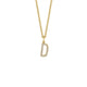 MICHAEL M Necklaces 14K Yellow Gold / D Diamond Initial Pendant P141D