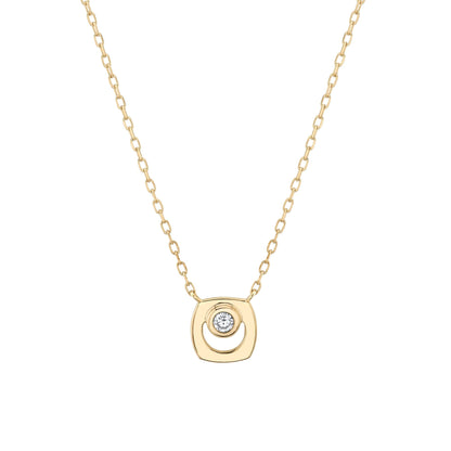 MICHAEL M Necklaces 14K Yellow Gold / Diamond - April Signature Birthstone Necklace CN435DI