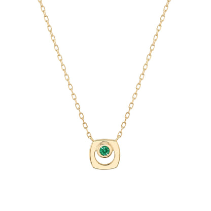 MICHAEL M Necklaces 14K Yellow Gold / Emerald - May Signature Birthstone Necklace CN435EM