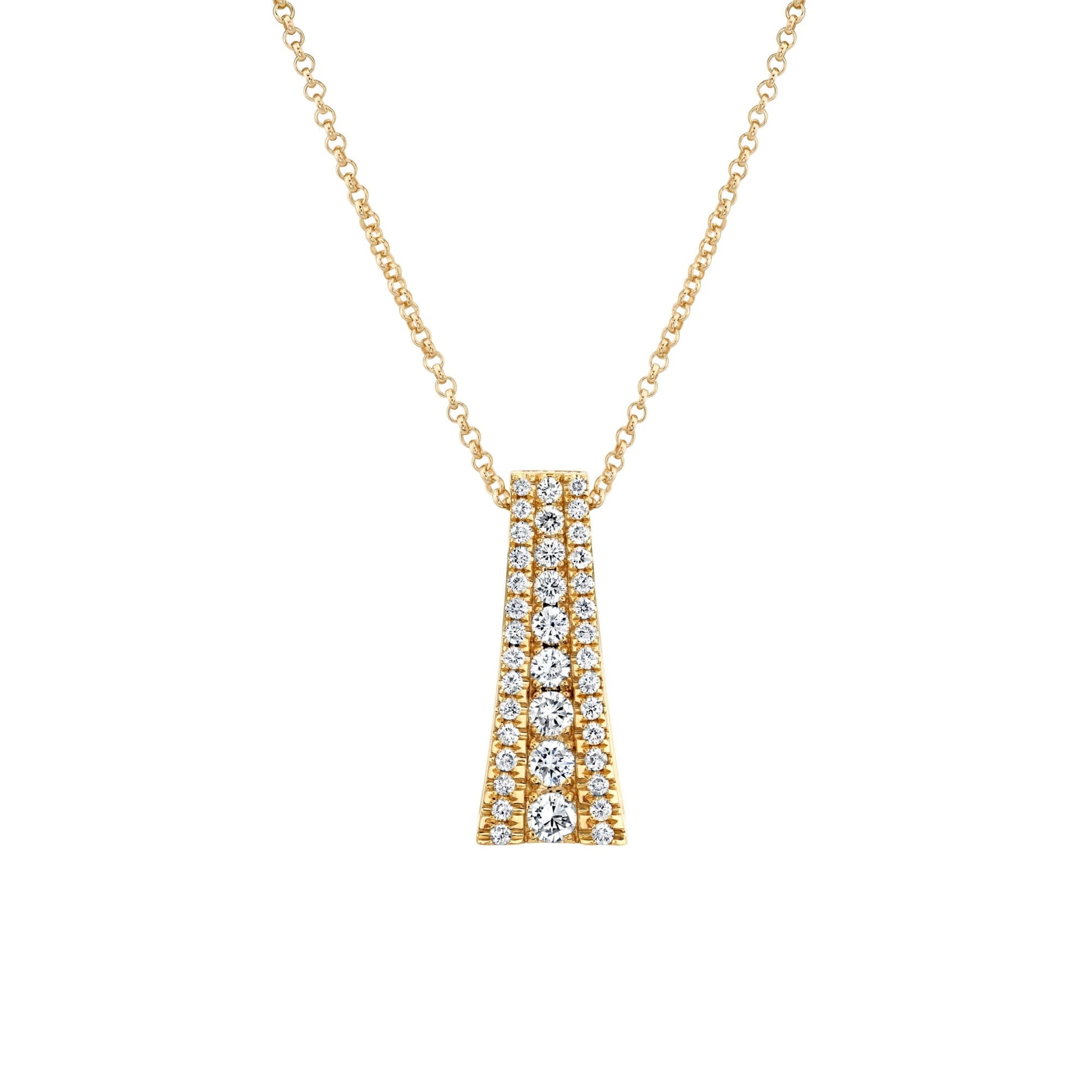 MICHAEL M Necklaces 14K Yellow Gold Europa Flare Pendant P398-14KYG