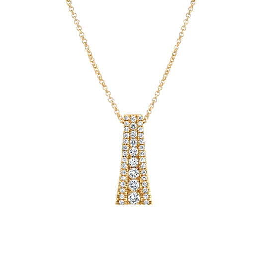 MICHAEL M Necklaces 14K Yellow Gold Europa Flare Pendant P398-14KYG