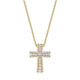 MICHAEL M Necklaces 14K Yellow Gold Europa Pave Cross Pendant P415