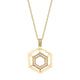 MICHAEL M Necklaces 14K Yellow Gold Hex Truss Pendant P510