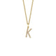 MICHAEL M Necklaces 14K Yellow Gold / K Diamond Initial Pendant P141K