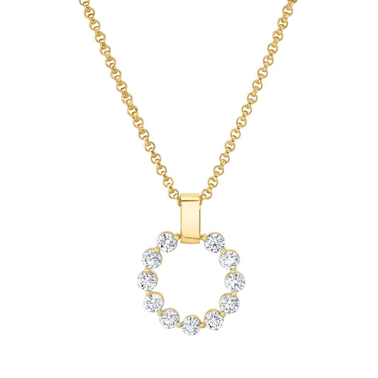 MICHAEL M Necklaces 14K Yellow Gold Large Cloud Pendant P384