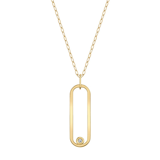 MICHAEL M Necklaces 14K Yellow Gold Longline Link Pendant P360