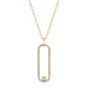 MICHAEL M Necklaces 14K Yellow Gold Pave Longline Link Pendant P360PV