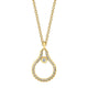 MICHAEL M Necklaces 14K Yellow Gold Pavé Mini Signature MM Tetra Pendant P380YG