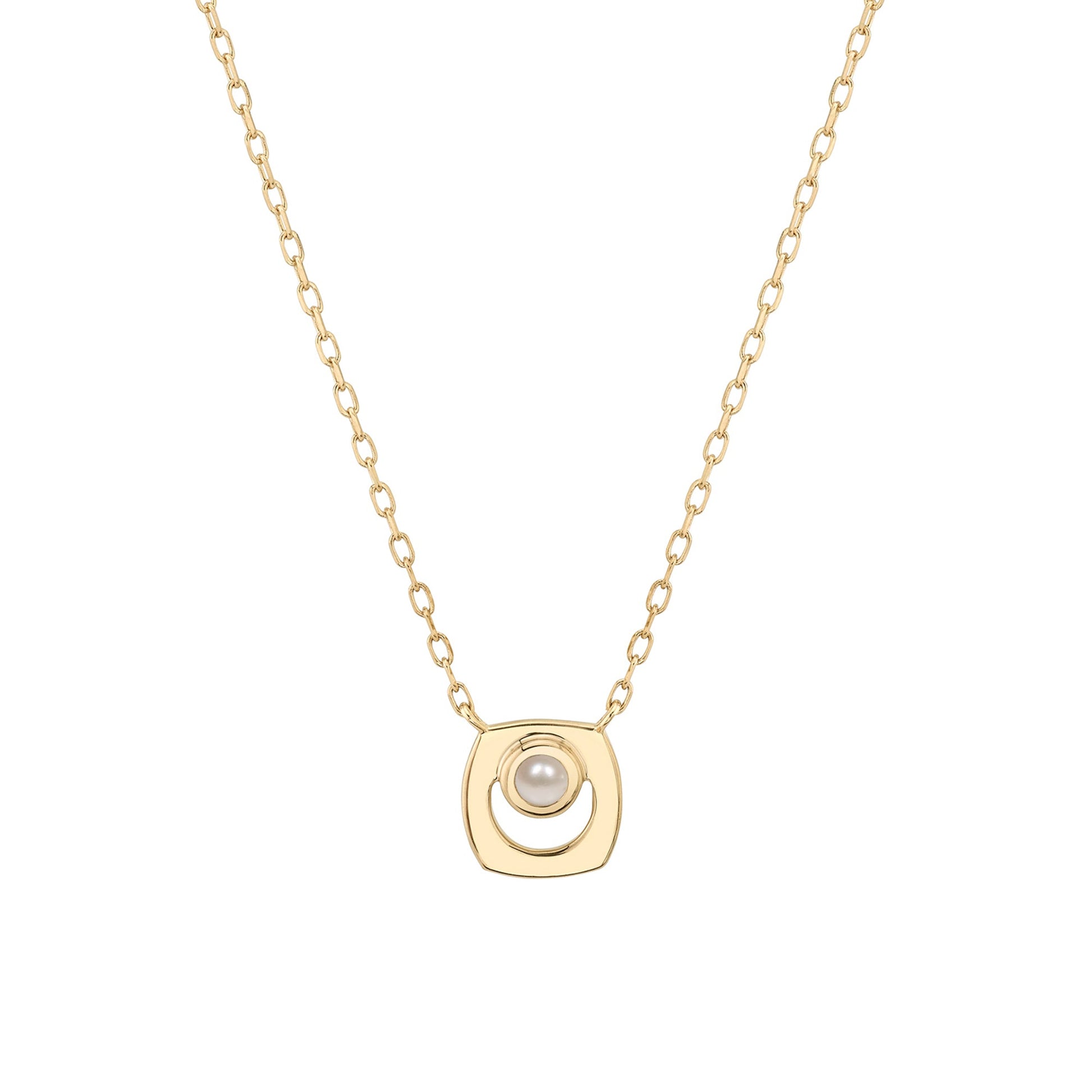 MICHAEL M Necklaces 14K Yellow Gold / Pearl - June Signature Birthstone Necklace CN435PE