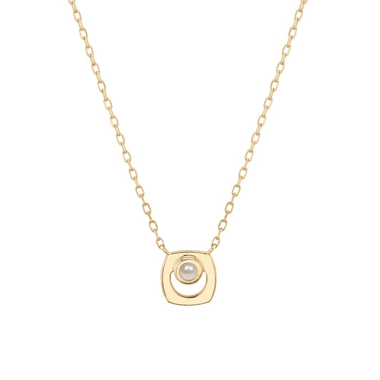MICHAEL M Necklaces 14K Yellow Gold / Pearl - June Signature Birthstone Necklace CN435PE