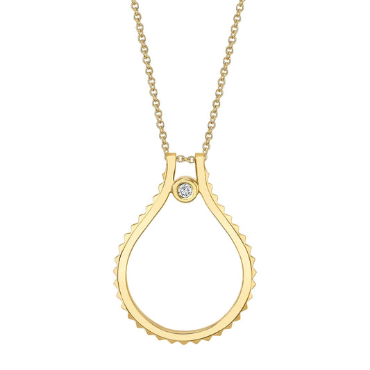 MICHAEL M Necklaces 14K Yellow Gold Signature MM Tetra Pendant P372YG