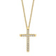 MICHAEL M Necklaces 14K Yellow Gold Small Diamond Cross Pendant P139S-YG