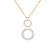 MICHAEL M Necklaces 14K Yellow Gold Two Ring Cloud Drop Pendant P386-S
