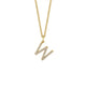 MICHAEL M Necklaces 14K Yellow Gold / W Diamond Initial Pendant P141W