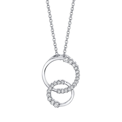 MICHAEL M Necklaces Double Diamond Circle Pendant