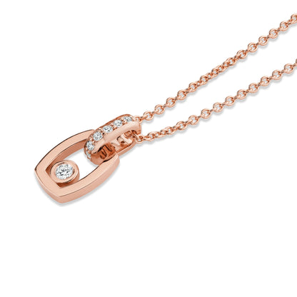 Link Pendant with Bezel Set Diamond