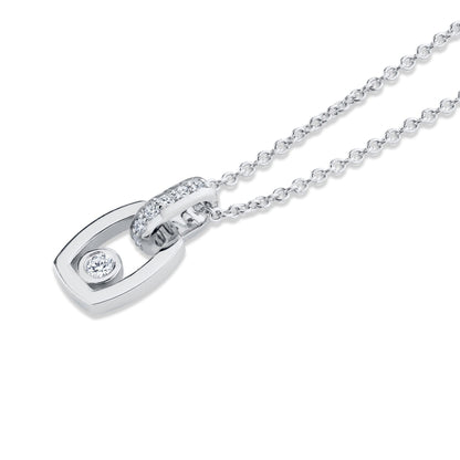 Link Pendant with Bezel Set Diamond