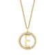 Mini Tetra Pavé Initial Medallion