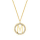 Mini Tetra Pavé Initial Medallion