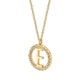 Mini Tetra Pavé Initial Medallion