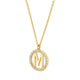 Mini Tetra Pavé Initial Medallion