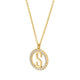 Mini Tetra Pavé Initial Medallion