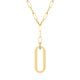Pavé Longline Link Medallion Lariat