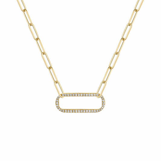 Pave Singleton Necklace