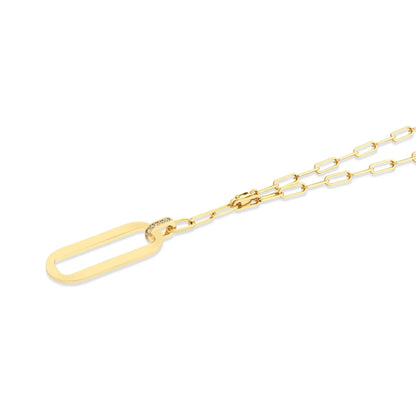 Plain Longline Link Medallion Lariat