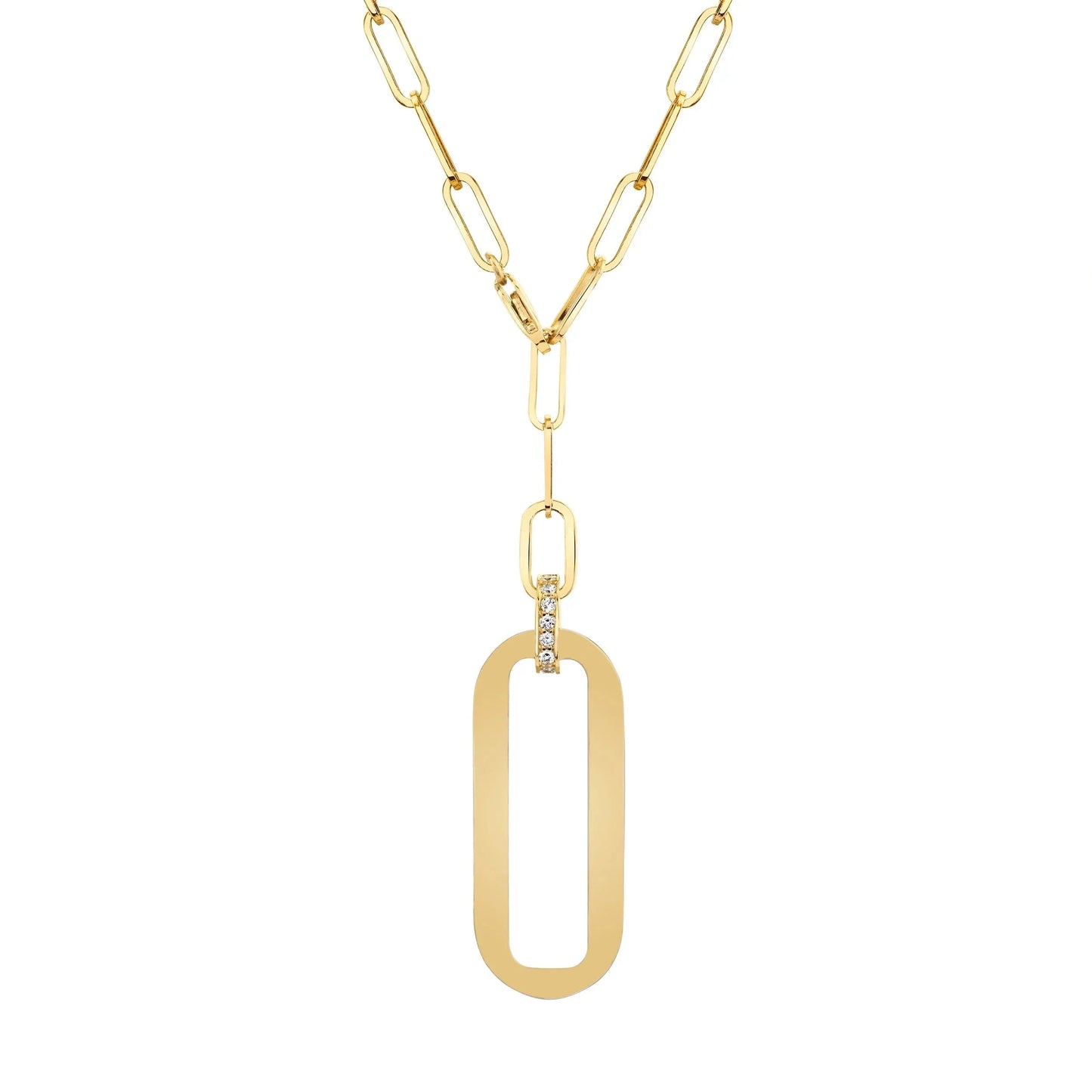 Plain Longline Link Medallion Lariat