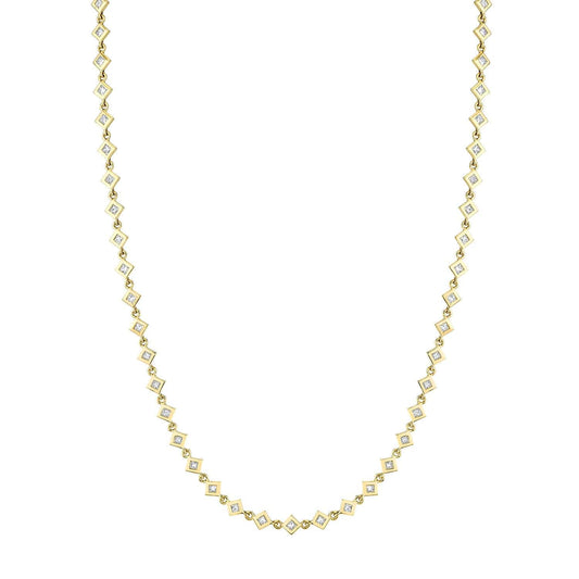 MICHAEL M Necklaces Princess Bezel Tennis Necklace