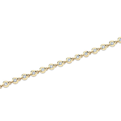 Round Bezel Tennis Necklace