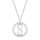 MICHAEL M Necklaces Silver / B Silver Tetra Initial Medallion S-P366