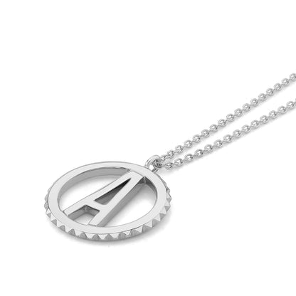 Silver Tetra Initial Medallion