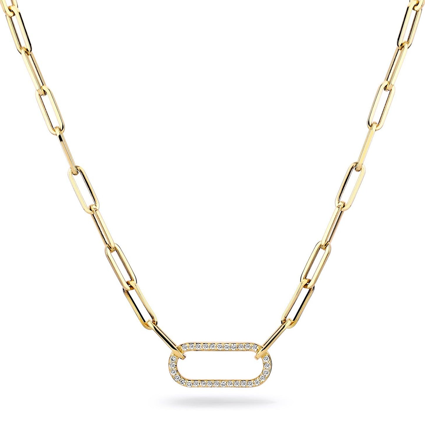 MICHAEL M Necklaces Small Pavé Link Necklace