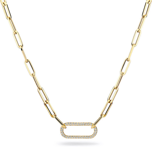 MICHAEL M Necklaces Small Pavé Link Necklace