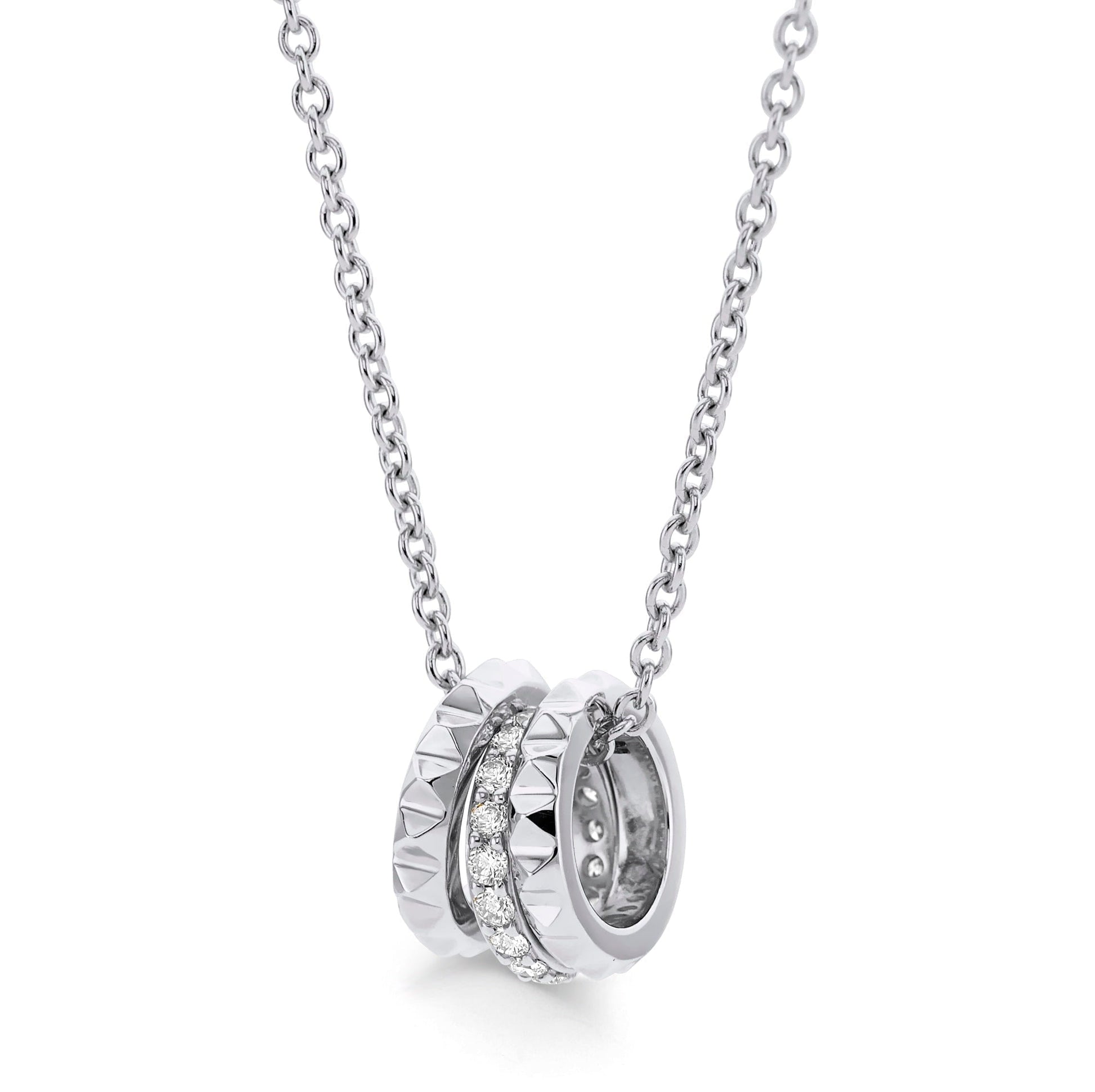 MICHAEL M Necklaces Tetra 3 Ring Necklace