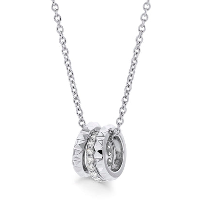 MICHAEL M Necklaces Tetra 3 Ring Necklace
