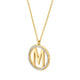 Tetra Pavé Initial Medallion