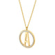 Tetra Pavé Initial Medallion