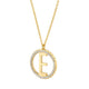Tetra Pavé Initial Medallion