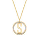 Tetra Pavé Initial Medallion