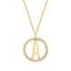 Tetra Pavé Initial Medallion