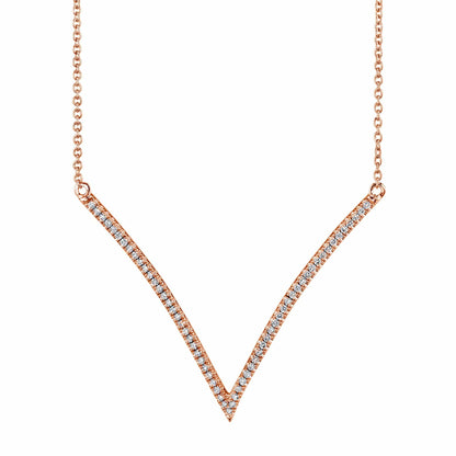 Wide V Diamond Pendant
