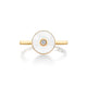 MICHAEL M Rings 14k Yellow Gold / White Chroma Bullseye Ring F489